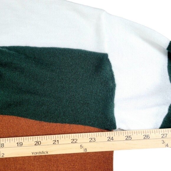 Women's 1X SHEIN Plus Striped Colorblock Casual Long Sleeve Crewneck Pullover - Picture 10 of 12